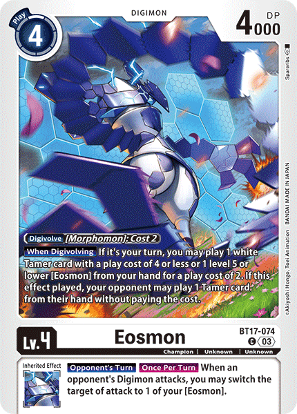 (074) Digimon TCG Secret Crisis Single: Eosmon (BT17-074)  Common