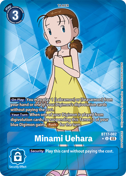 (082) Digimon TCG Secret Crisis Single: Minami Uehara (BT17-082) (V.2)  Alternative Art
