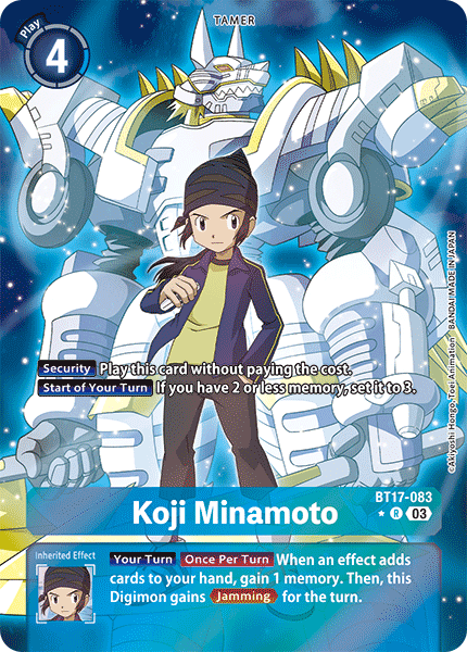 (083) Digimon TCG Secret Crisis Single: Koji Minamoto (BT17-083) (V.2)  Alternative Art