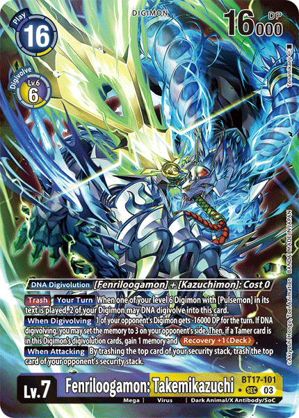 (101) Digimon TCG Secret Crisis Single: Fenriloogamon: Takemikazuchi (BT17-101) (V.3)  Alternative Art