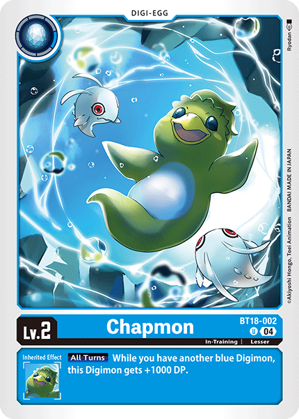 (002) Digimon TCG Special Booster Ver 2.0 Single: Chapmon (BT18-002)  Uncommon