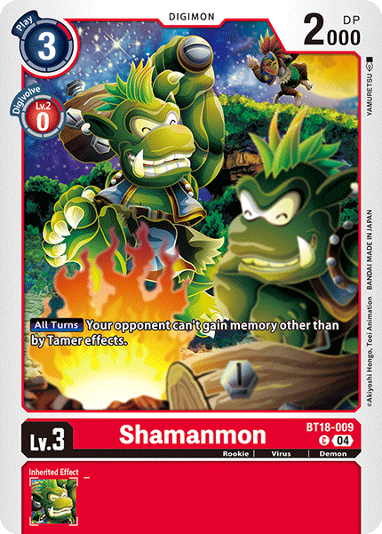 (009) Digimon TCG Special Booster Ver 2.0 Single: Shamanmon (BT18-009)  Common