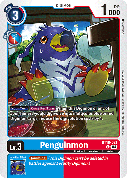 (021) Digimon TCG Special Booster Ver 2.0 Single: Penguinmon (BT18-021)  Common