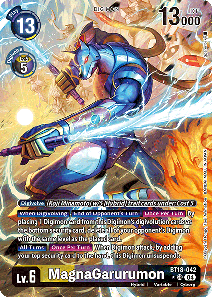 (042) Digimon TCG Special Booster Ver 2.0 Single: MagnaGarurumon (BT18-042) (V.2)  Alternative Art