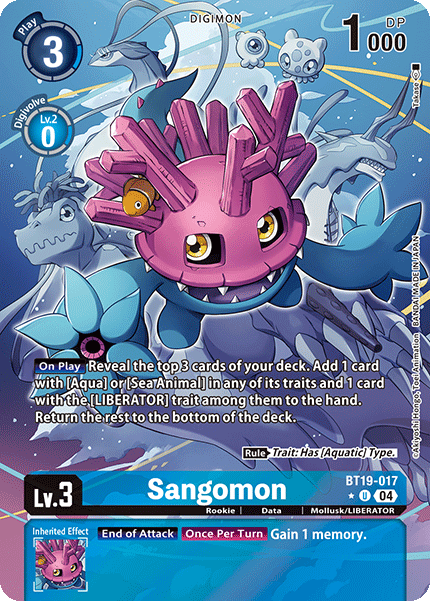 (BT19-017) Digimon TCG Special Booster Ver 2.0 Single: Sangomon (BT19-017) (V.2)  Alternative Art