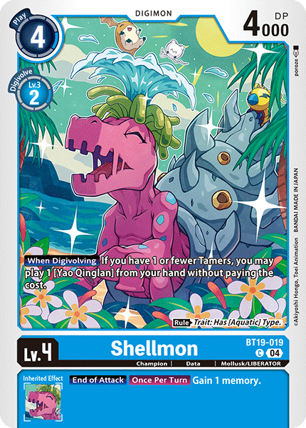 (BT19-019) Digimon TCG Special Booster Ver 2.0 Single: Shellmon (BT19-019)  Common