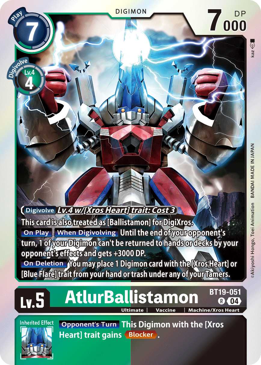 (BT19-051) Digimon TCG Special Booster Ver 2.5 Single: AtlurBallistamon (BT19-051)  Rare