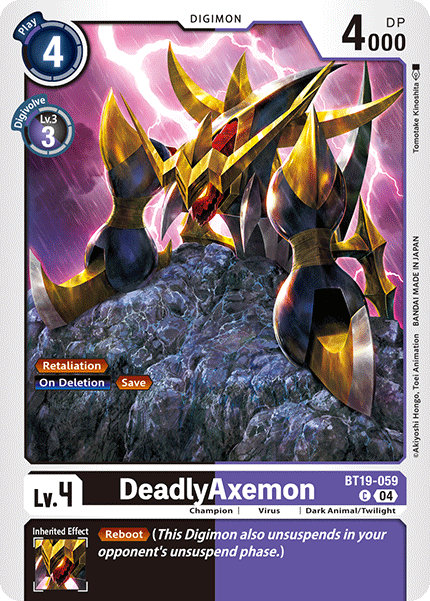 (BT19-059) Digimon TCG Special Booster Ver 2.0 Single: DeadlyAxemon (BT19-059)  Common