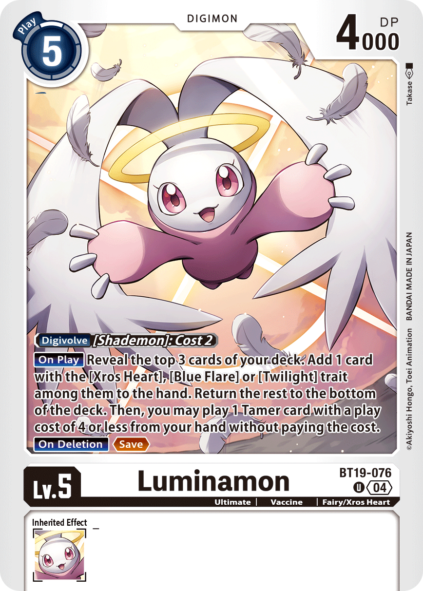 (BT19-076) Digimon TCG Special Booster Ver 2.5 Single: Luminamon (BT19-076)  Uncommon