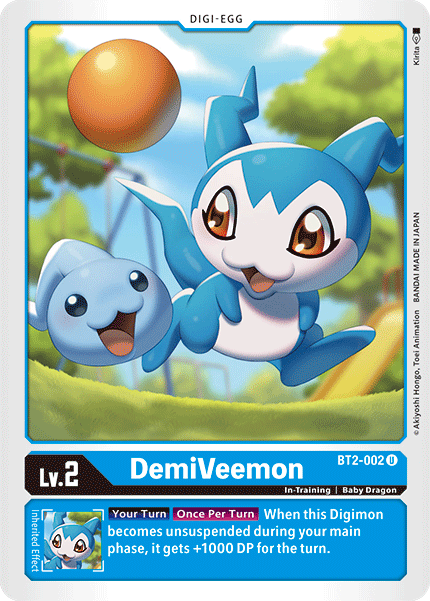 (BT2-002) Digimon TCG Release Special Booster v1.5 Single: DemiVeemon (BT2-002)  Uncommon