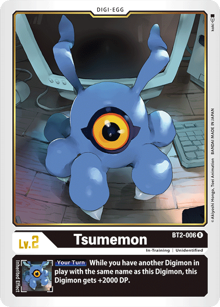 (BT2-006) Digimon TCG Release Special Booster v1.0 Single: Tsumemon (BT2-006)  Rare