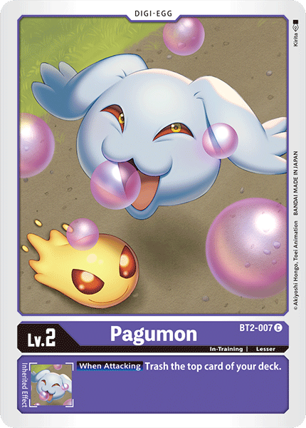 (BT2-007) Digimon TCG Release Special Booster v1.0 Single: Pagumon (BT2-007)  Common