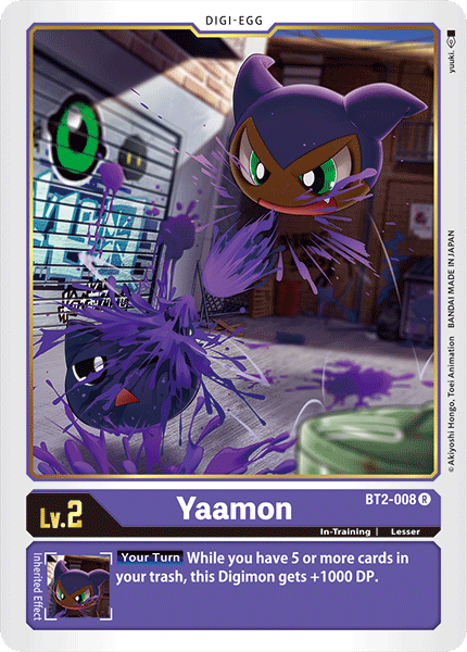 (BT2-008) Digimon TCG Release Special Booster v1.0 Single: Yaamon (BT2-008)  Rare