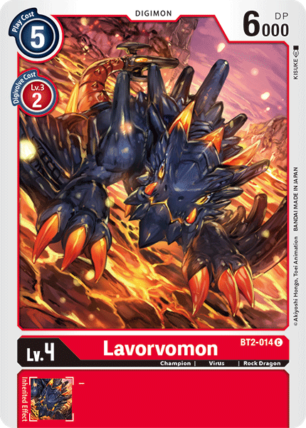 (BT2-014) Digimon TCG Release Special Booster v1.5 Single: Lavorvomon (BT2-014)  Common