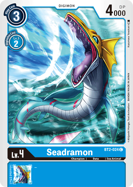 (BT2-024) Digimon TCG Release Special Booster v1.5 Single: Seadramon (BT2-024)  Common