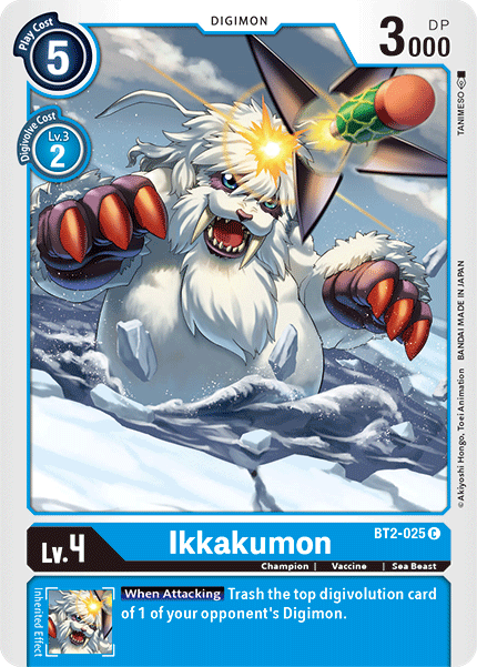 (BT2-025) Digimon TCG Release Special Booster v1.5 Single: Ikkakumon (BT2-025)  Common