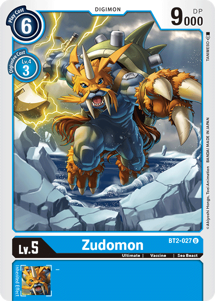 (BT2-027) Digimon TCG Release Special Booster v1.5 Single: Zudomon (BT2-027)  Uncommon
