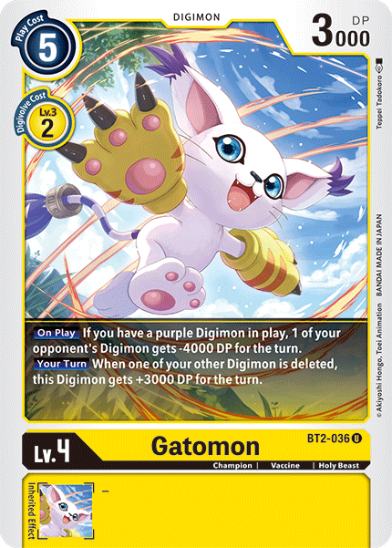 (BT2-036) Digimon TCG Release Special Booster v1.5 Single: Gatomon (BT2-036)  Uncommon