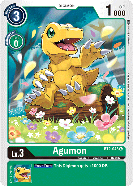 (BT2-043) Digimon TCG Release Special Booster v1.0 Single: Agumon (BT2-043)  Common