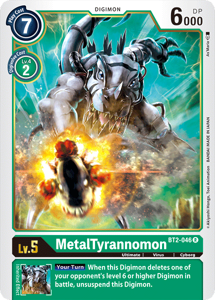 (BT2-046) Digimon TCG Release Special Booster v1.0 Single: MetalTyrannomon (BT2-046)  Rare