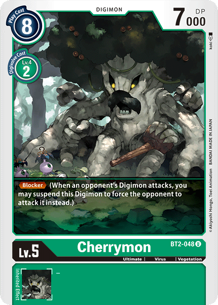 (BT2-048) Digimon TCG Release Special Booster v1.0 Single: Cherrymon (BT2-048)  Uncommon