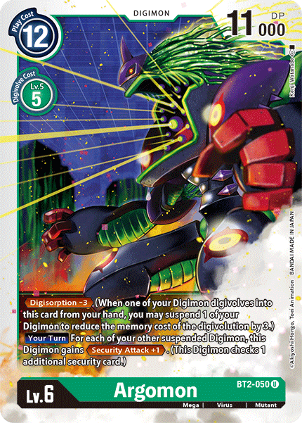 (BT2-050) Digimon TCG Release Special Booster v1.5 Single: Argomon (BT2-050)  Uncommon