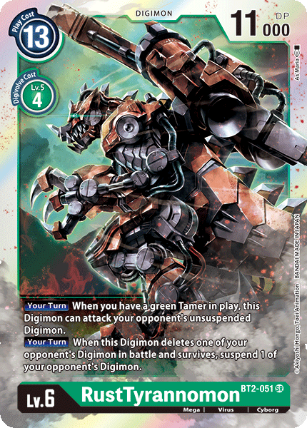 (BT2-051) Digimon TCG Release Special Booster v1.0 Single: RustTyrannomon (BT2-051)  Super Rare
