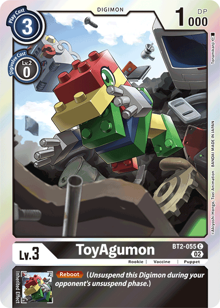 (BT2-055) Digimon TCG Resurgence Booster Single: ToyAgumon (BT2-055)  Common