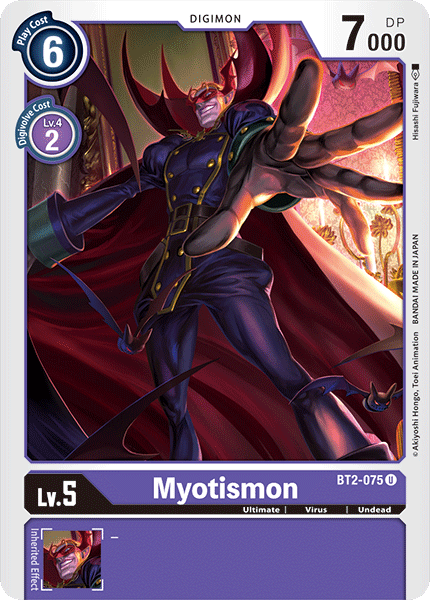 (BT2-075) Digimon TCG Release Special Booster v1.0 Single: Myotismon (BT2-075)  Uncommon