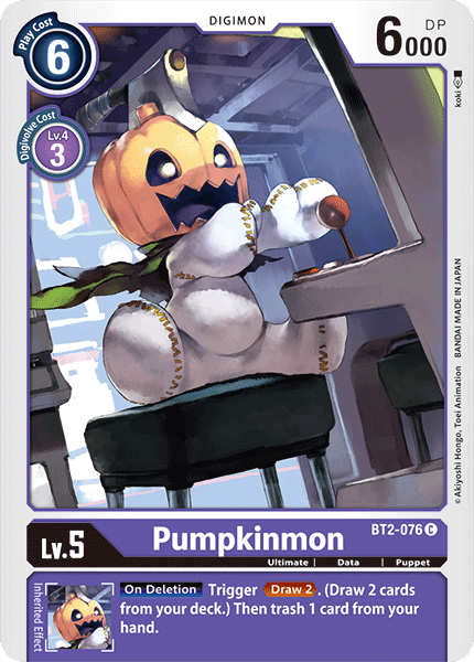 (BT2-076) Digimon TCG Release Special Booster v1.0 Single: Pumpkinmon (BT2-076)  Common