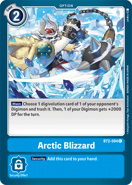 (BT2-094) Digimon TCG Release Special Booster v1.5 Single: Arctic Blizzard (BT2-094)  Common