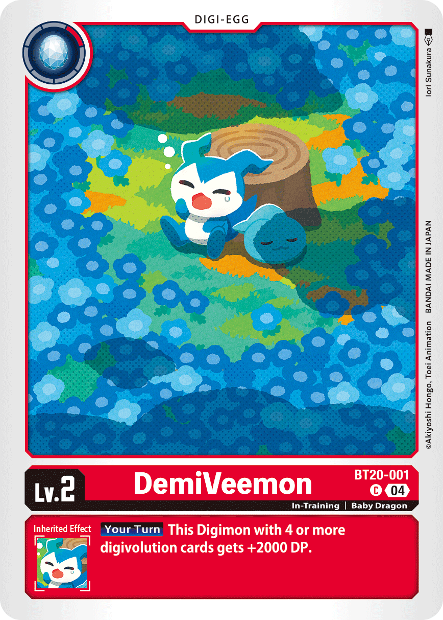 (001) Digimon TCG Special Booster Ver 2.5 Single: DemiVeemon (BT20-001)  Common