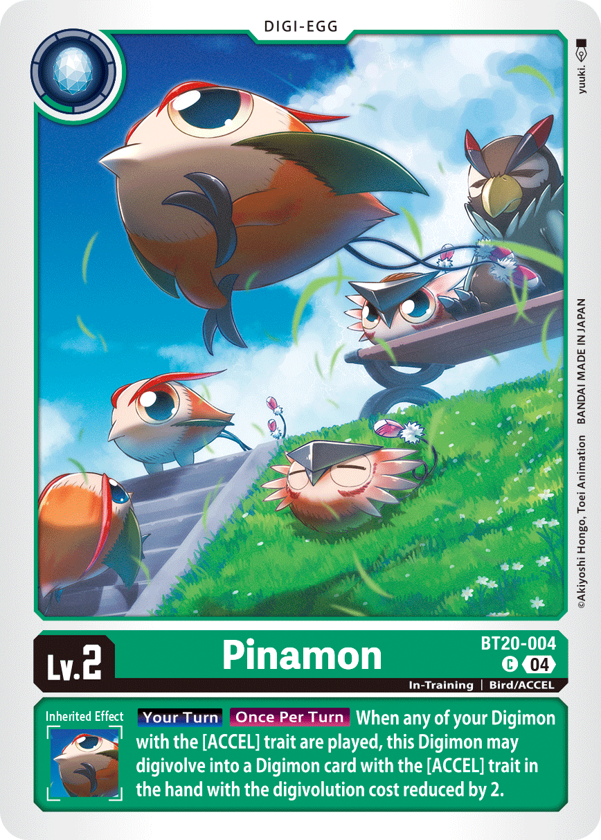 (004) Digimon TCG Special Booster Ver 2.5 Single: Pinamon (BT20-004)  Common