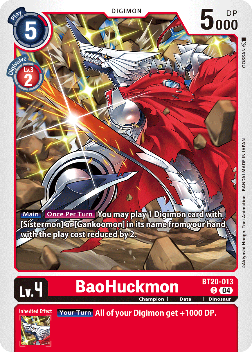 (013) Digimon TCG Special Booster Ver 2.5 Single: BaoHuckmon (BT20-013)  Common