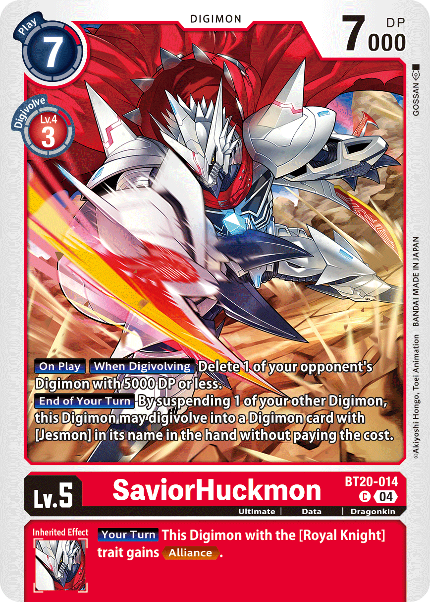 (014) Digimon TCG Special Booster Ver 2.5 Single: SaviorHuckmon (BT20-014)  Common
