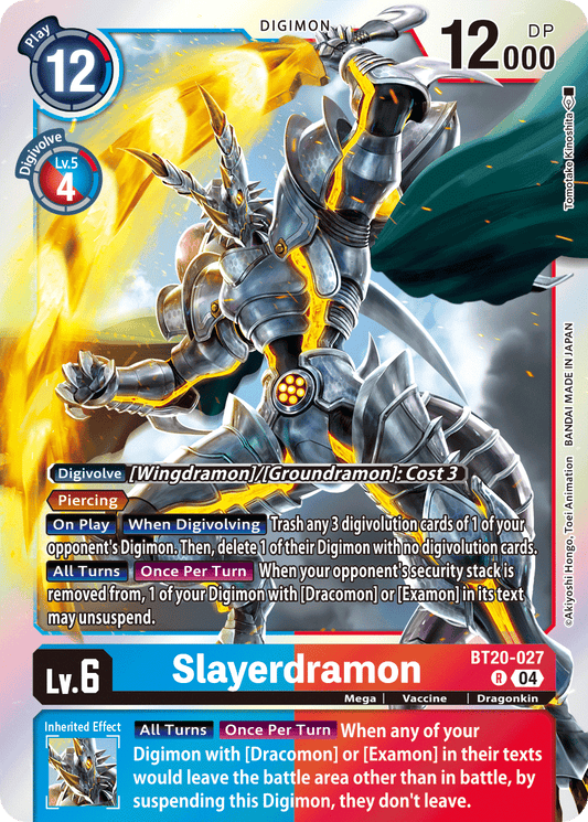 (027) Digimon TCG Special Booster Ver 2.5 Single: Slayerdramon (BT20-027)  Rare