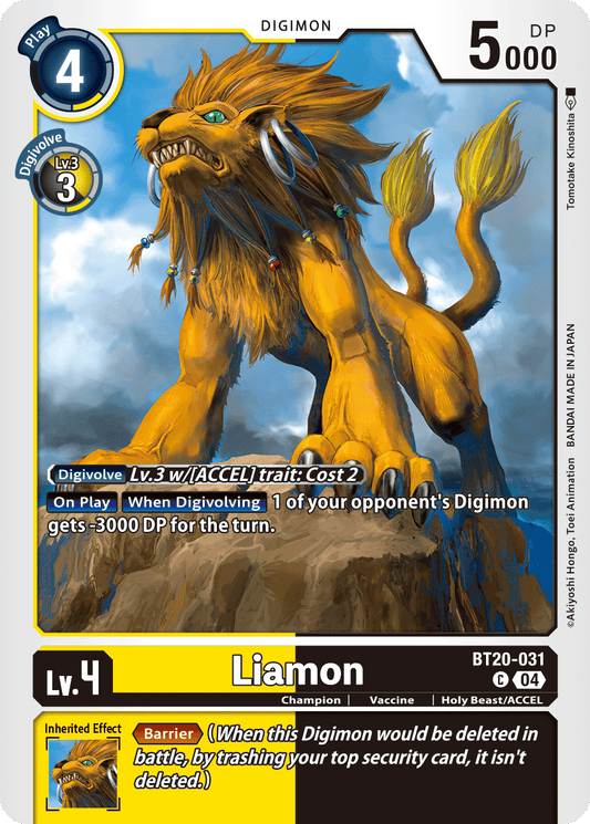 (031) Digimon TCG Special Booster Ver 2.5 Single: Liamon (BT20-031)  Common