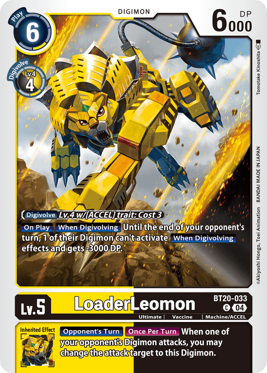 (033) Digimon TCG Special Booster Ver 2.5 Single: LoaderLeomon (BT20-033)  Common