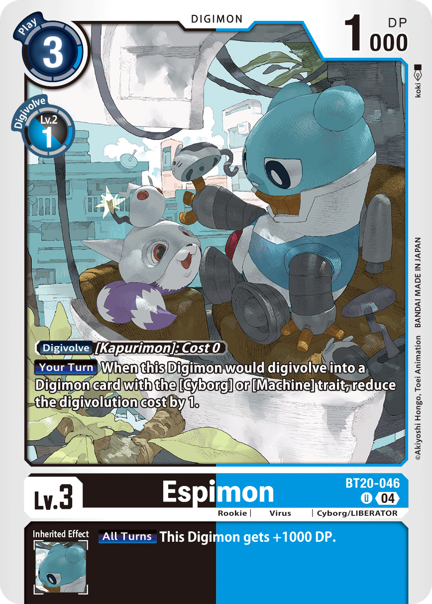(046) Digimon TCG Special Booster Ver 2.5 Single: Espimon (BT20-046)  Uncommon