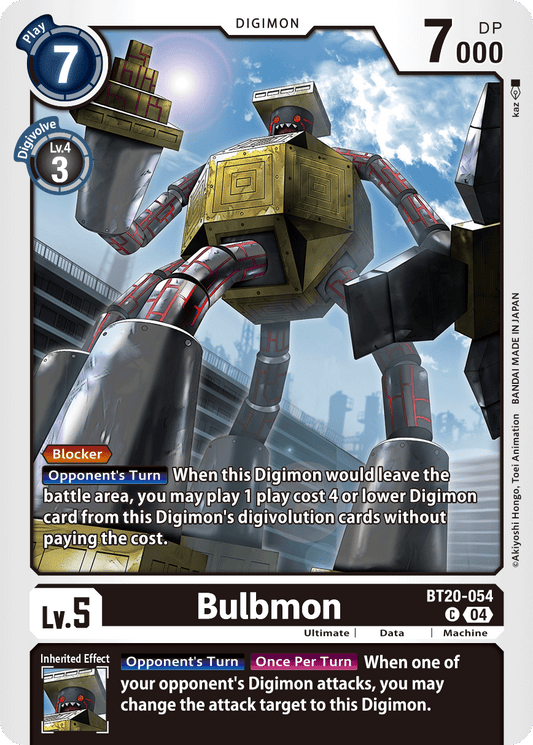 (054) Digimon TCG Special Booster Ver 2.5 Single: Bulbmon (BT20-054)  Common