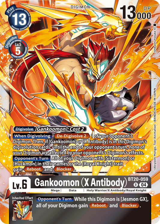 (059) Digimon TCG Special Booster Ver 2.5 Single: Gankoomon (X Antibody) (BT20-059)  Rare