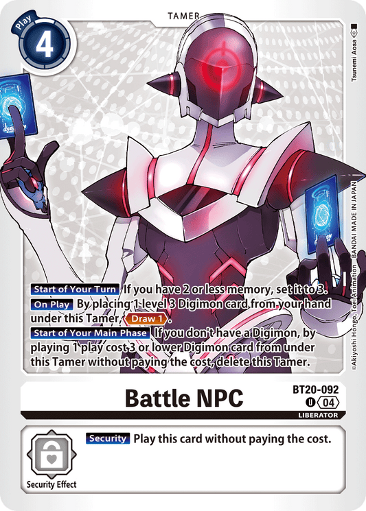 (092) Digimon TCG Special Booster Ver 2.5 Single: Battle NPC (BT20-092)  Uncommon