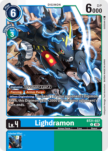 (037) Digimon TCG World Convergence Single: Lighdramon (BT21-037)  Uncommon