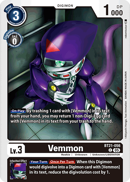 (056) Digimon TCG World Convergence Single: Vemmon (BT21-056) (V.2)  Alternative Art