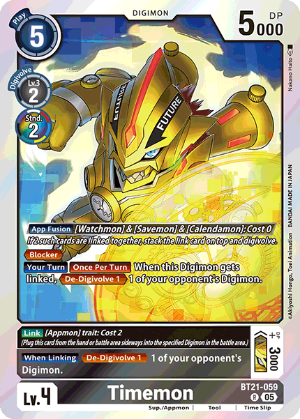 (059) Digimon TCG World Convergence Single: Timemon (BT21-059)  Rare