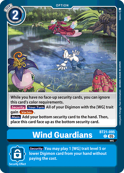 (095) Digimon TCG World Convergence Single: Wind Guardians (BT21-095)  Common