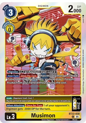 (030) Digimon TCG Cyber Eden Single: Musimon (BT22-030)  Rare