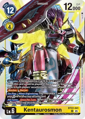 (041) Digimon TCG Cyber Eden Single: Kentaurosmon (BT22-041)  Rare