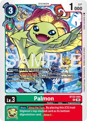 (044) Digimon TCG Cyber Eden Single: Palmon (BT22-044)  Uncommon