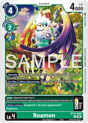 (050) Digimon TCG Cyber Eden Single: Roamon (BT22-050)  Common